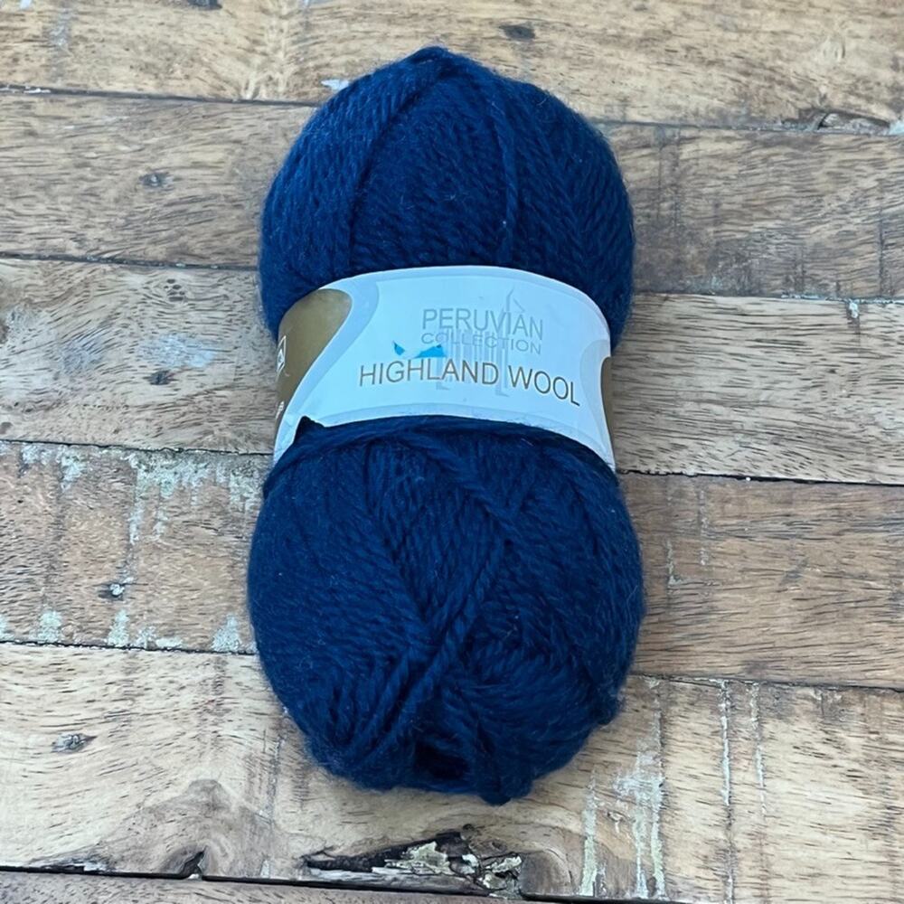 Elann Collection Peruvian Collection Highland Wool Yarn Blue 50g 109 Yards